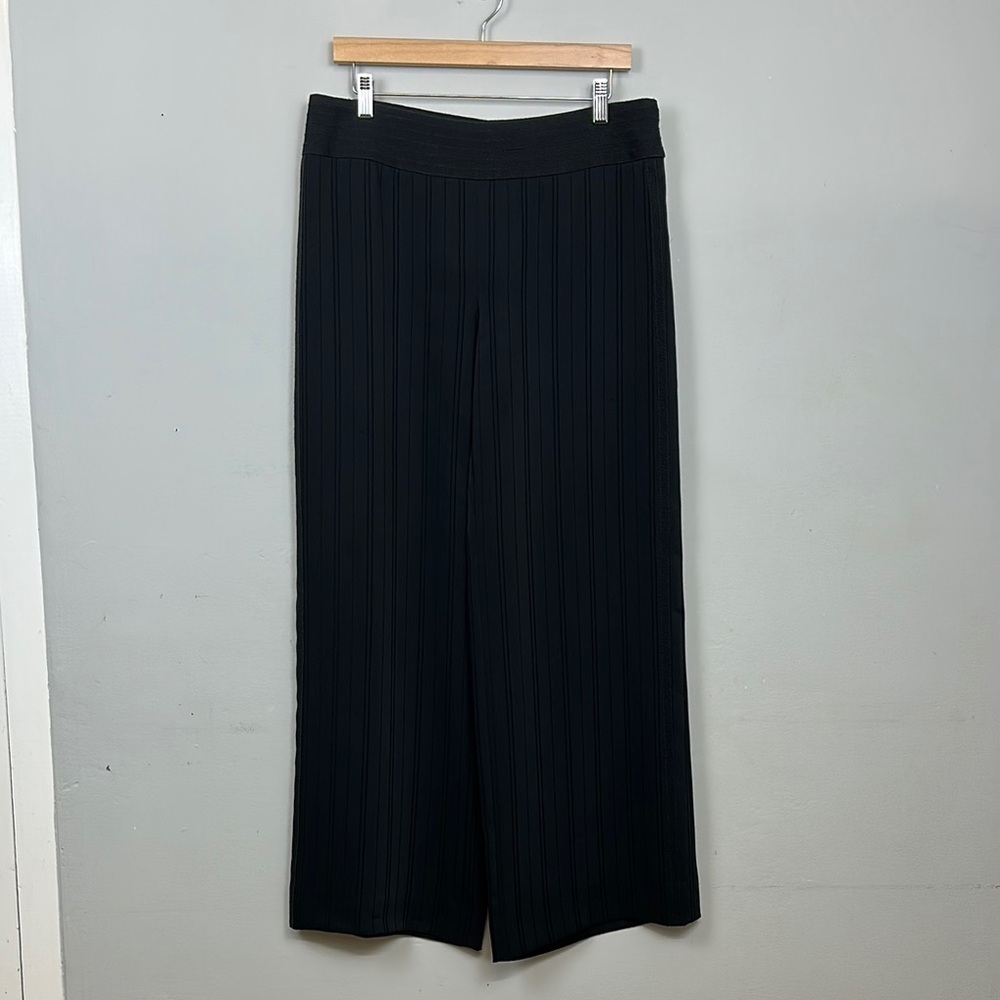 Armani Collezioni Women’s Made in Italy Black Wide Leg Trouser Pants Sz 8